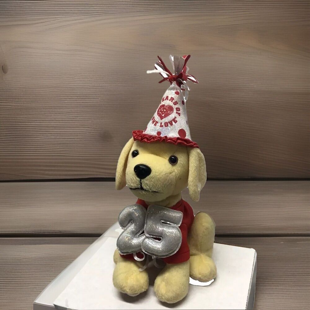 Raising Cane's 25th Birthday Cane Plush Dog 25 Years of One Love Limited Edition